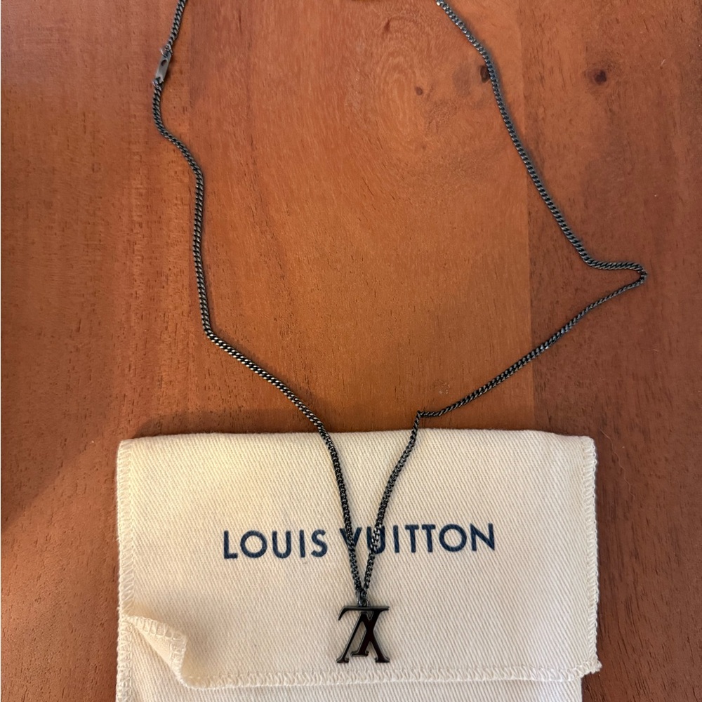 Louis Vuitton Black Pendant Necklace